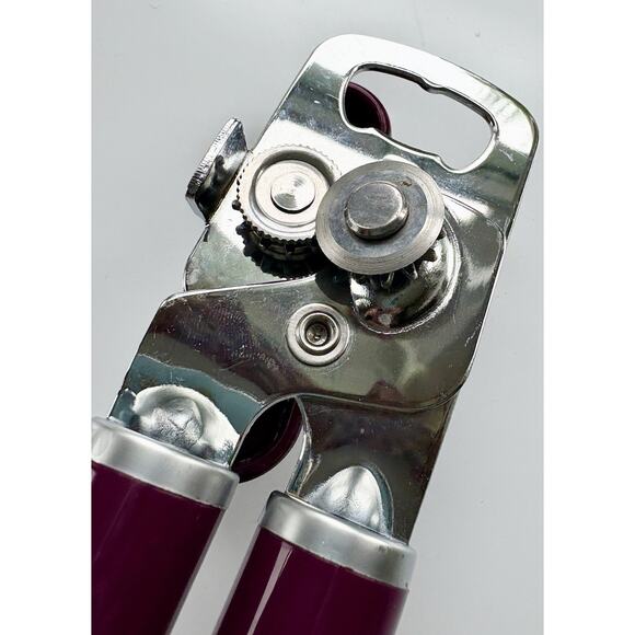 Kitchen Aid Multifunction Can Opener Plum Purple Vegetable Peeler Crank Handle - Picture 5 of 9